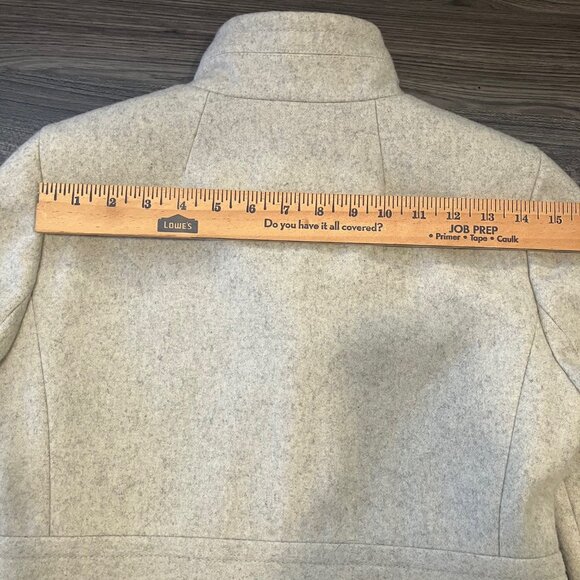 J. Crew Lady Day Wool Blend Coat Women's Size 6 Button Front Light Beige Preppy - Picture 3 of 6